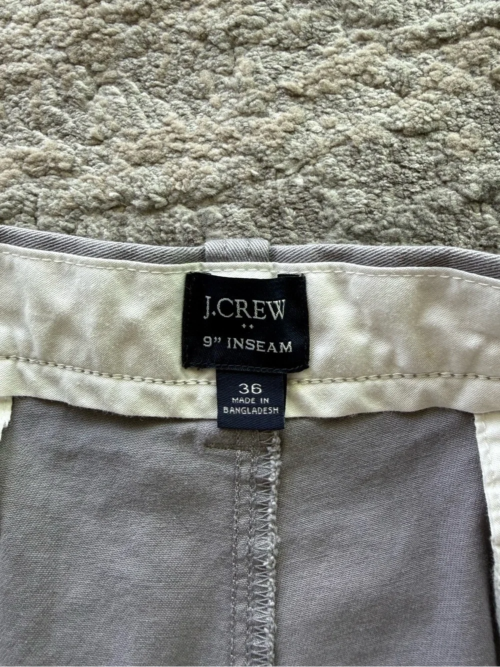 J. Crew Flat Front Gray 9” Shorts | 36